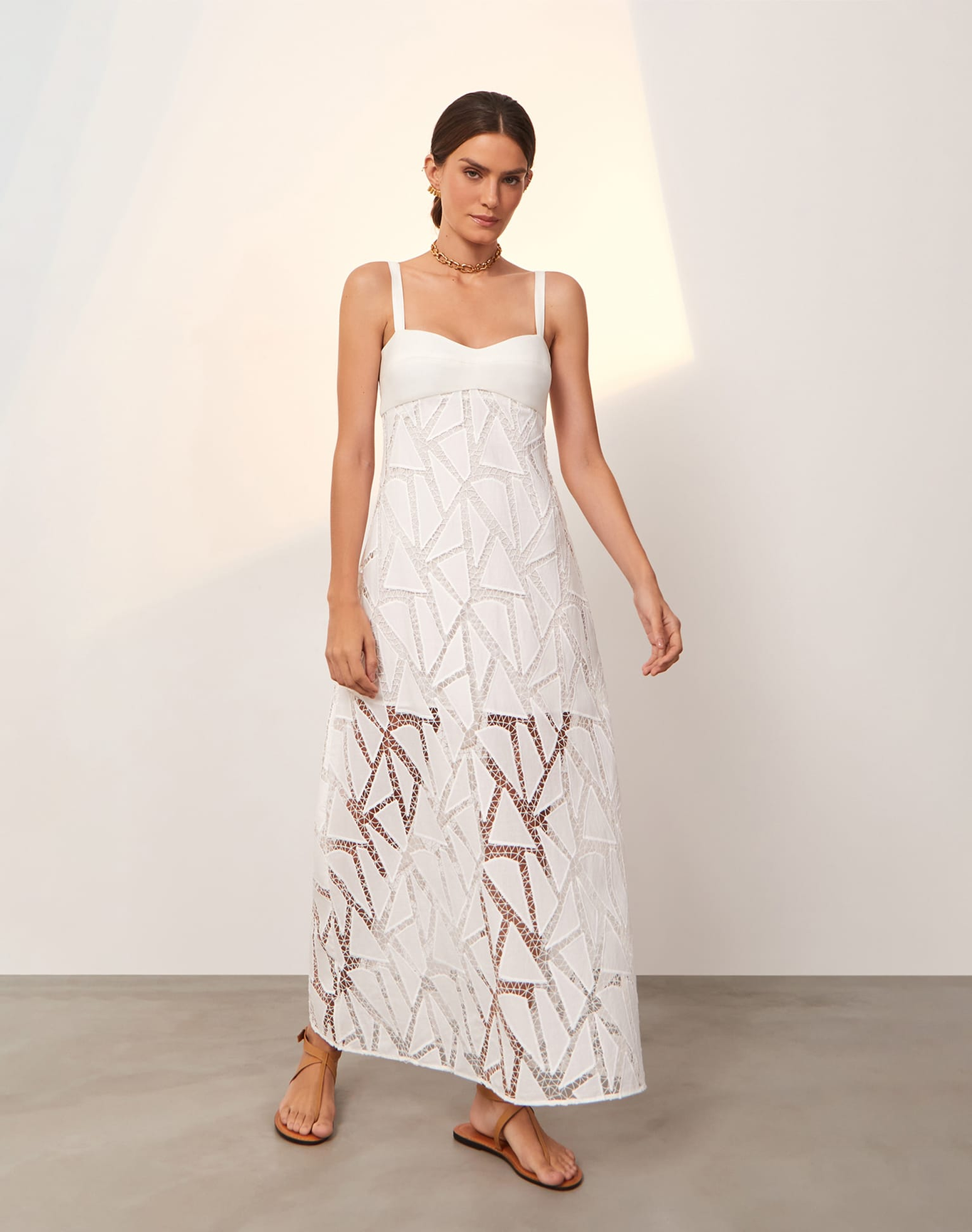 Eleni Long Dress | Off White