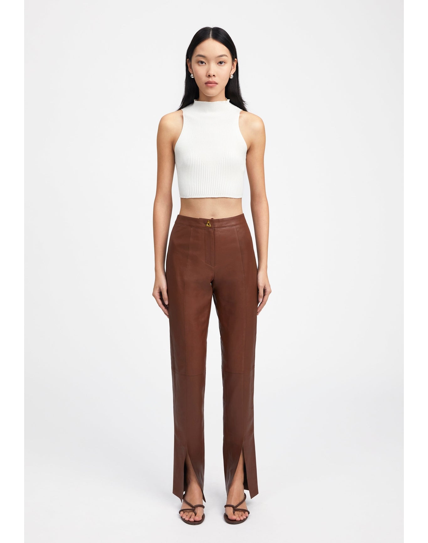 Elm | Leather Pants | Chocolate