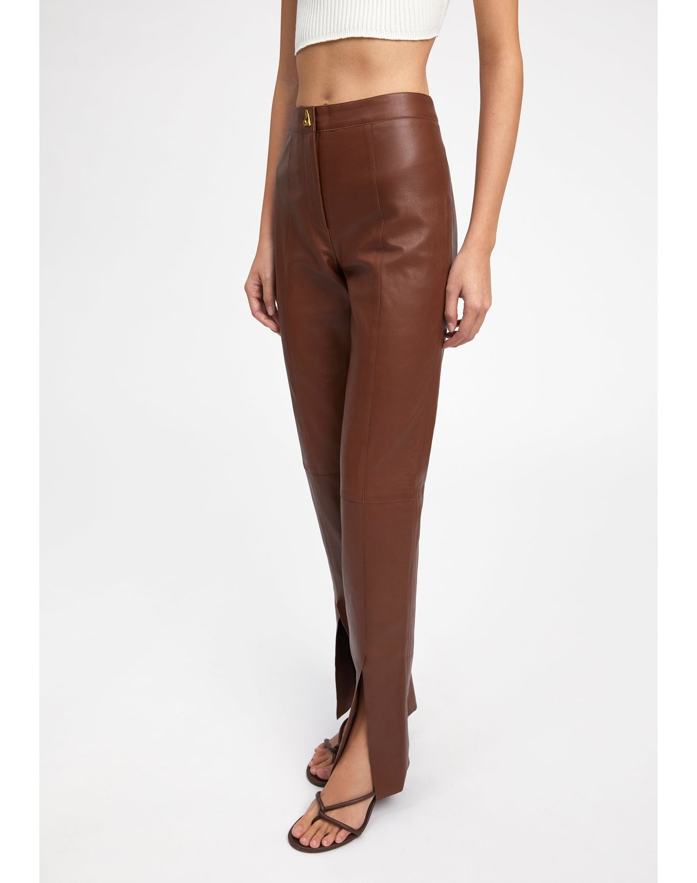 Elm | Leather Pants | Chocolate