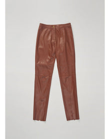 Elm | Leather Pants | Chocolate