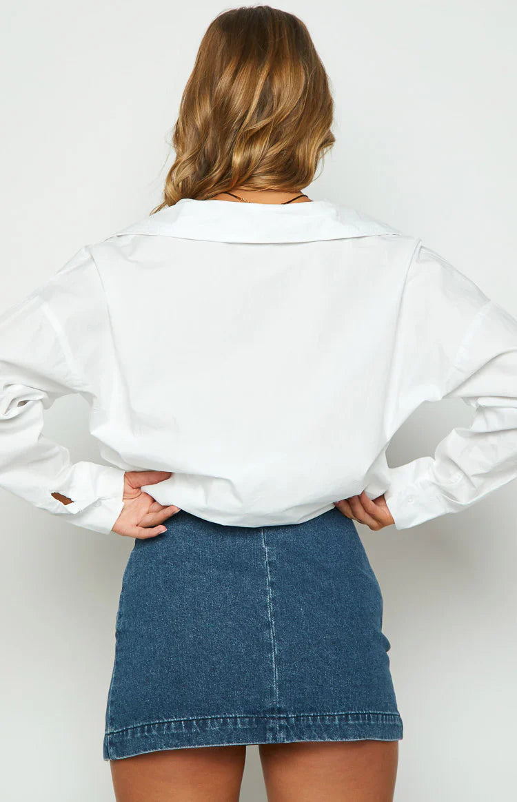 Elouise Buckle Mini Skirt | Denim