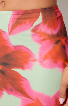 Elsa Floral Maxi Skirt | Green