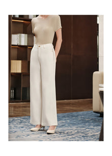 Embroidered Jeans | White