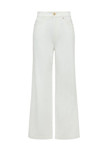 Embroidered Jeans | White
