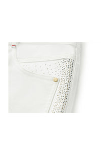 Embroidered Jeans | White