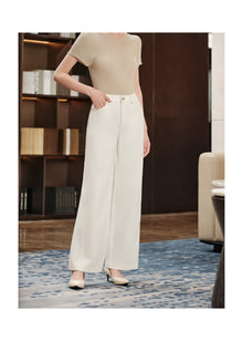 Embroidered Jeans | White