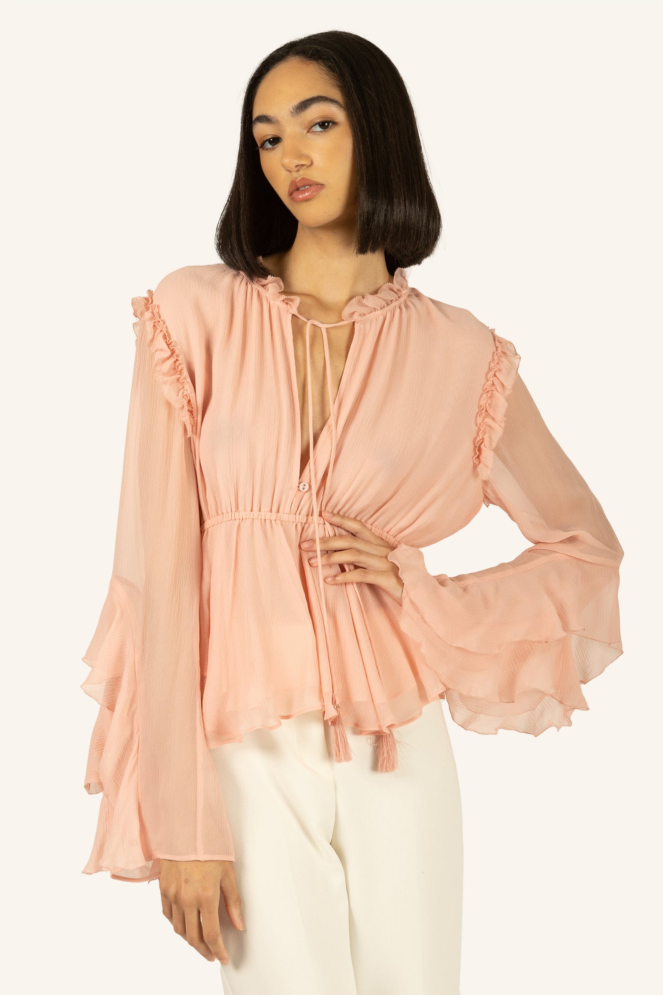 Emeline Blouse | Peach