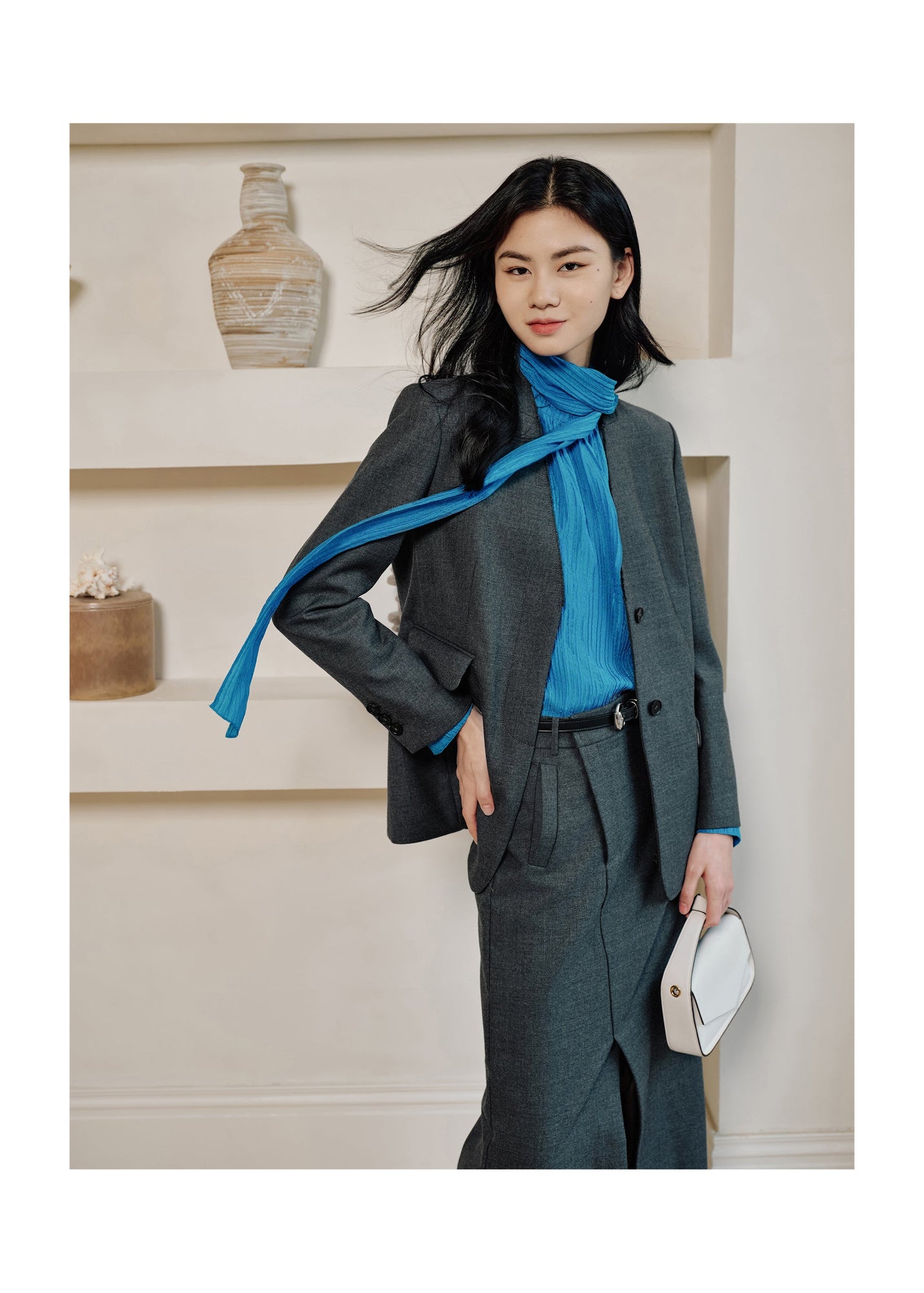 Ethnic Pleated Top | Sapphire