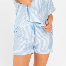 Sateen PJ Shorts | Starlight Blue Stripes