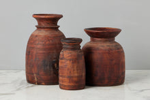 Vintage Wood Jug Vase | Natural | Small