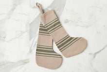 Holiday Stocking | Vintage Spruce Green Stripe | Set of 2