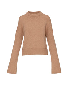 Everyday Boxy Crew in Wool-Cashmere | Camel