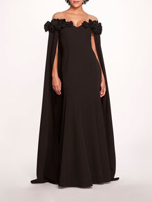 Off Shoulder Illusion Gown | Marchesa