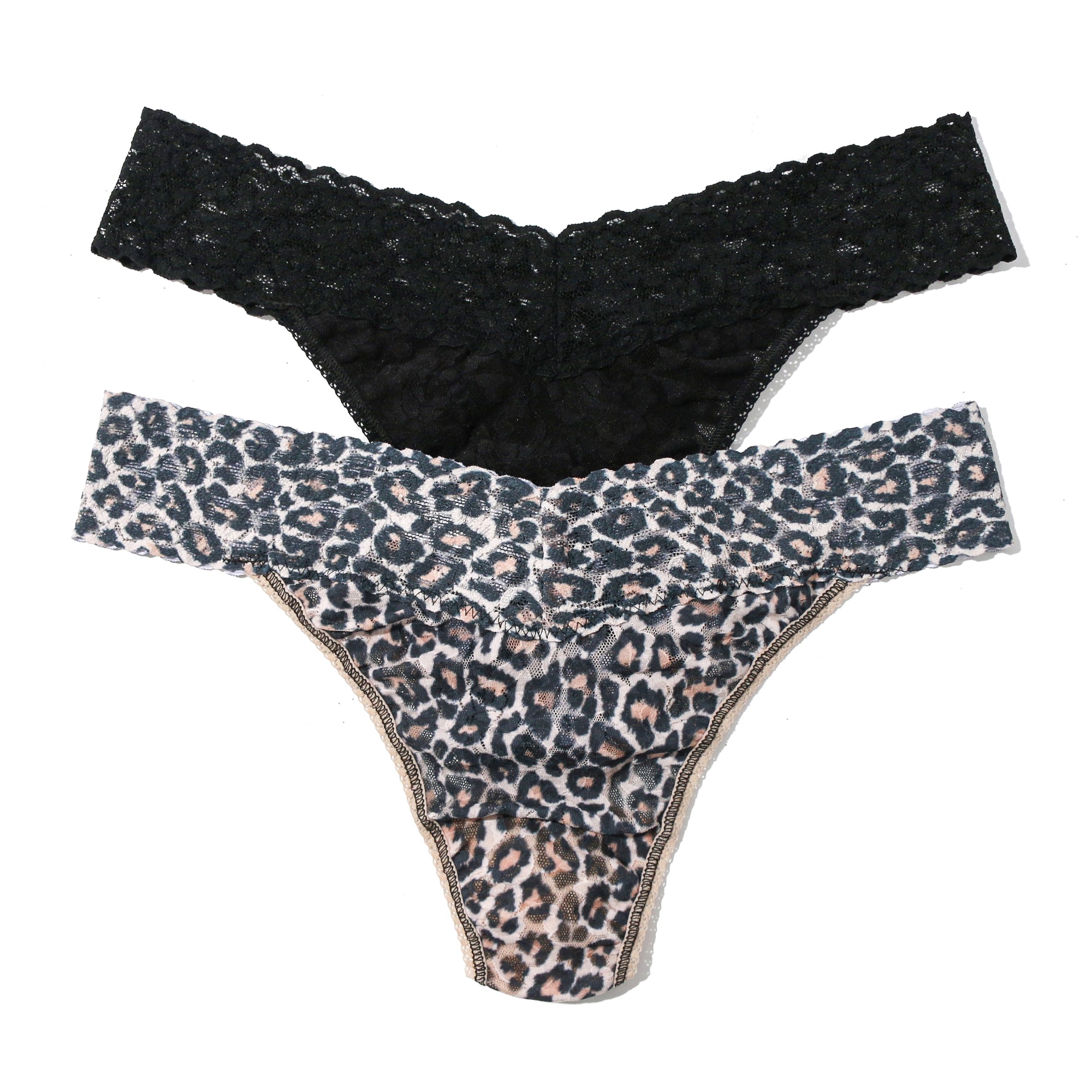 2 Pack Original Rise Thong | Classic Leopard/Black