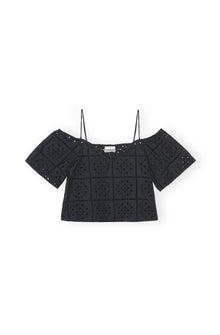 Broderie Anglaise Top | Black