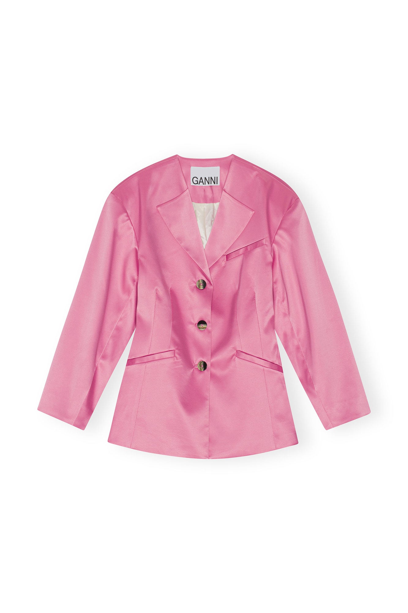 Double Satin Fitted Blazer | Wild Orchid