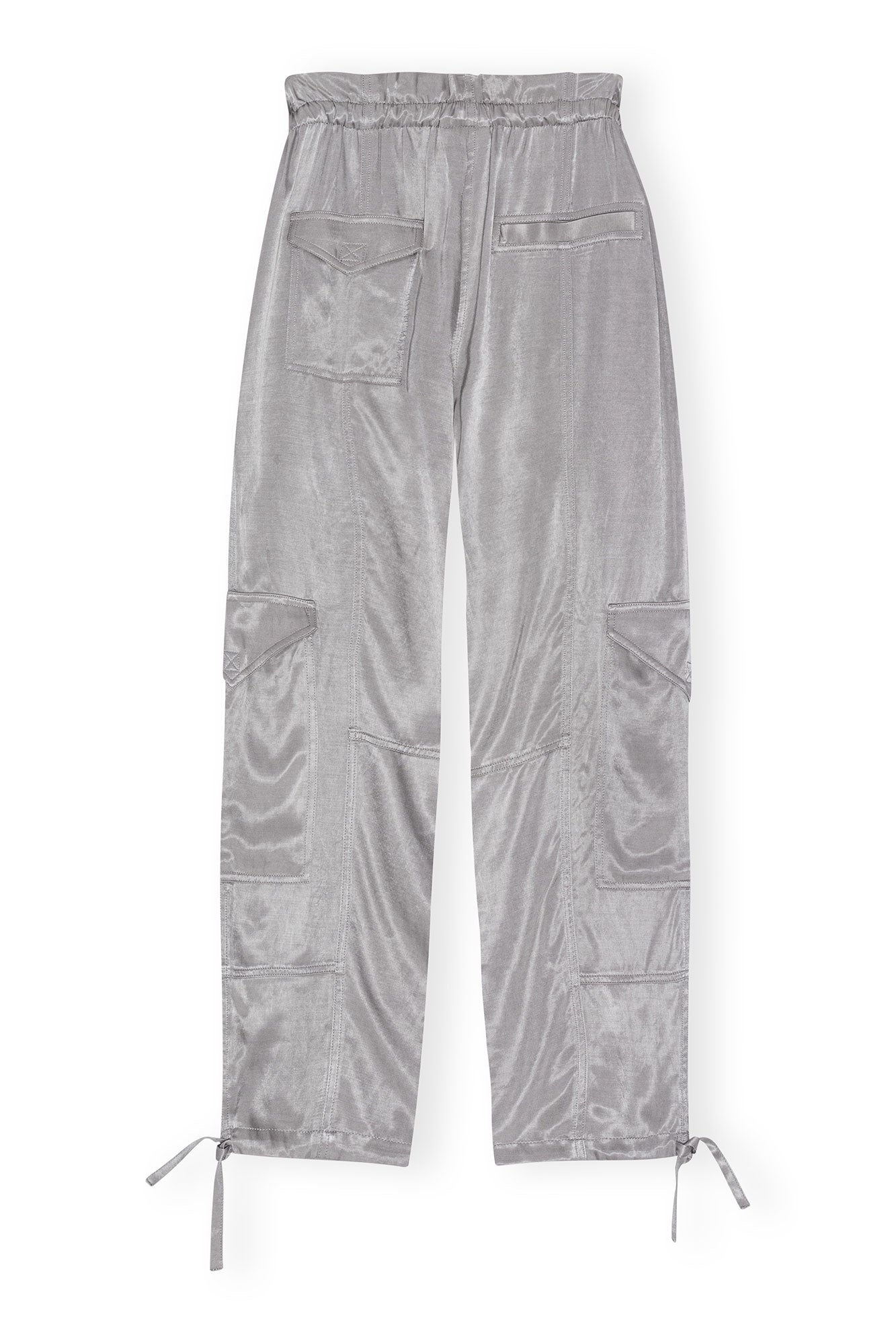 Washed Satin Pants | Frost Gray