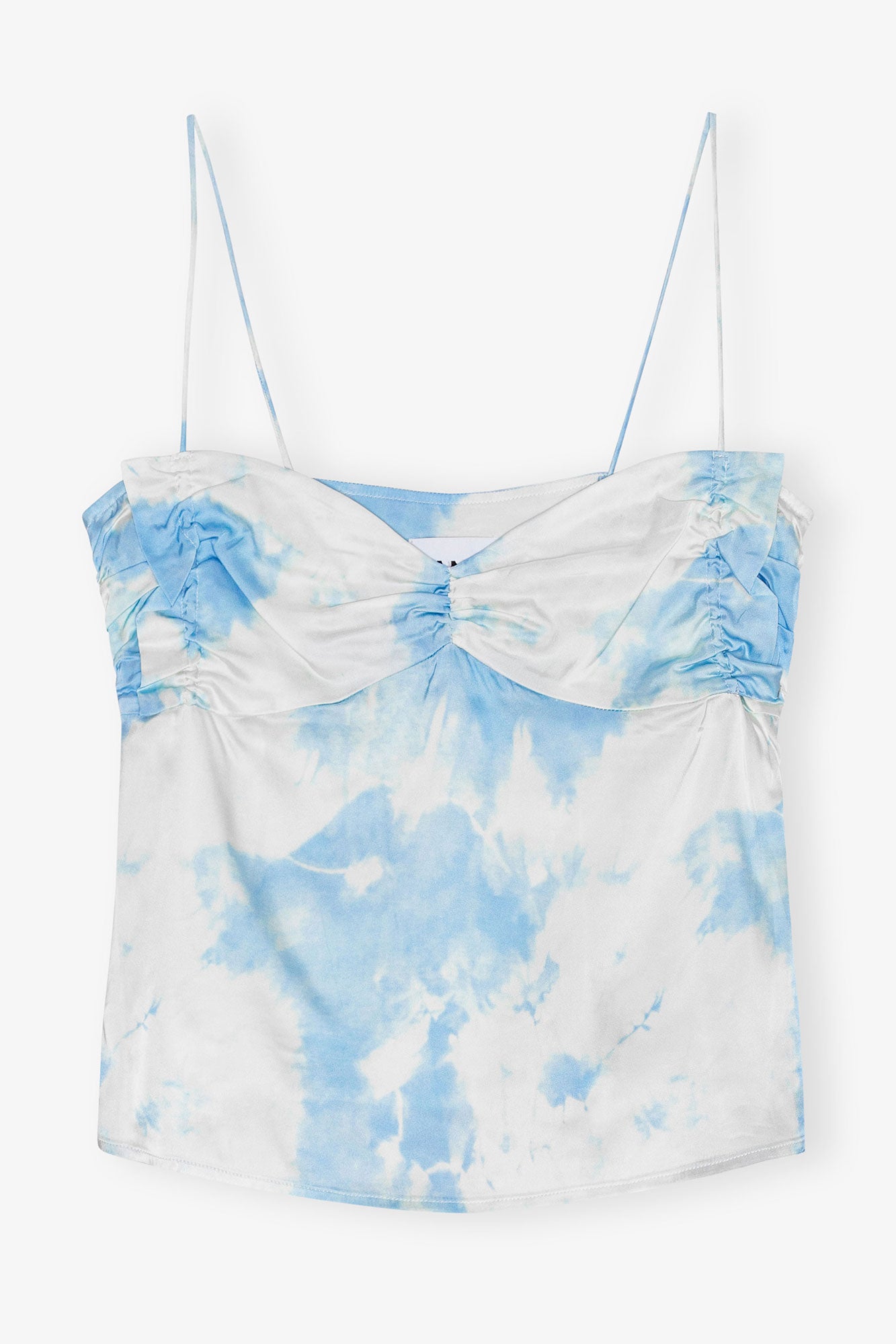 Printed Satin Slip Top | Powder Blue
