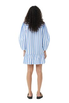 Stripe Cotton Mini Shirt Dress | Silver Lake Blue