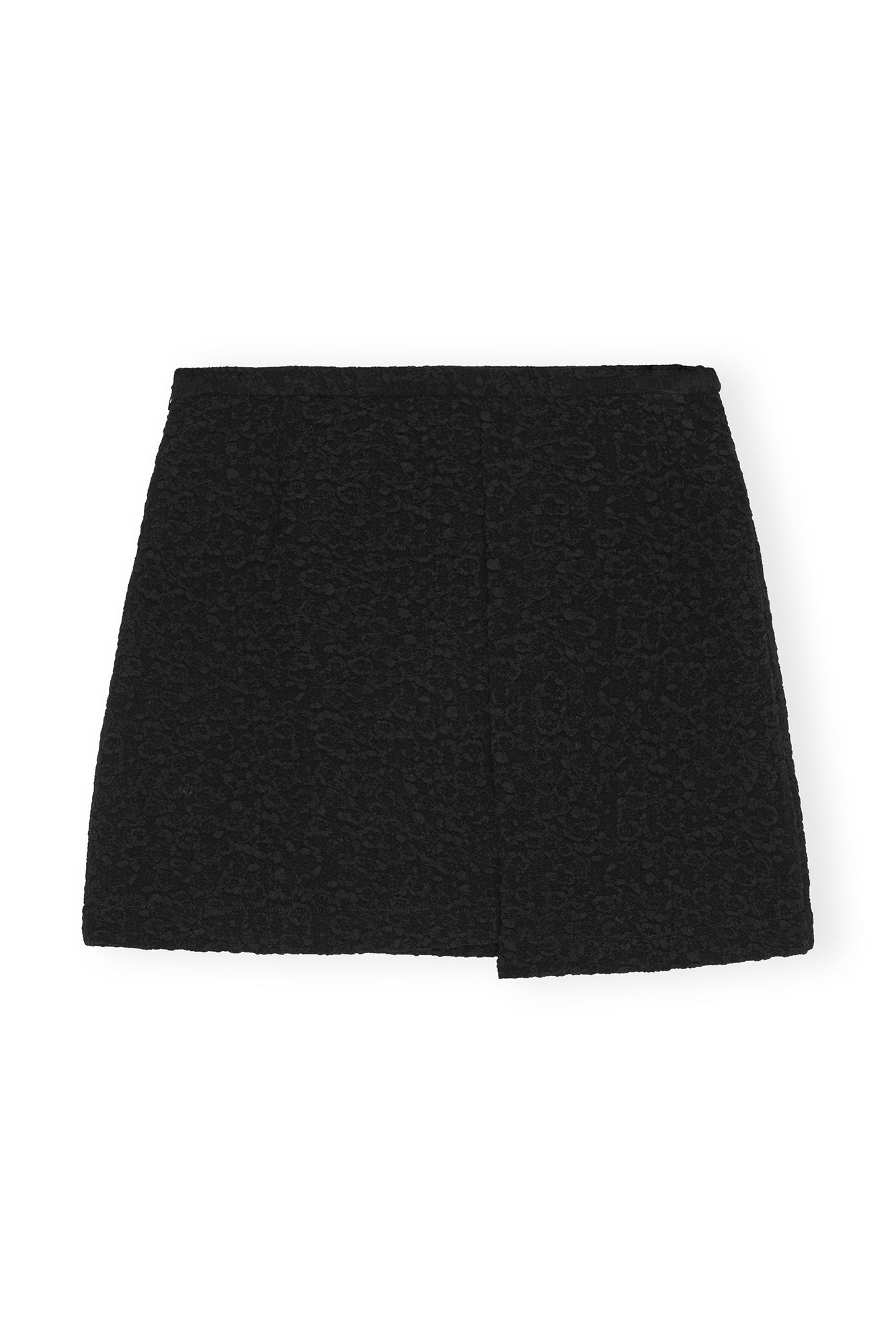 Textured Suiting Mini Skirt | Black