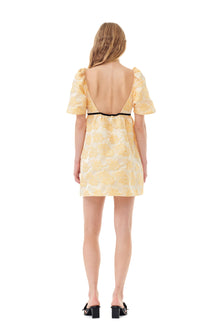 Botanical Jacquard Mini Dress | Flan