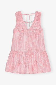 Textured Cloque Mini Dress | Bleached Mauve