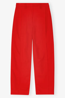 Light Twill Suiting Relaxed Pleated Pants | Barbados Cherry