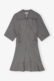 Stripe Suiting Mini Dress | Mirage Gray