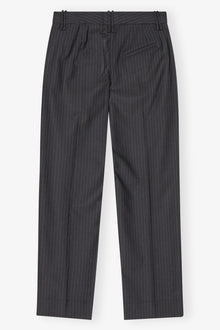 Melange Stripe Suiting Relaxed Pleated Pants | Phantom