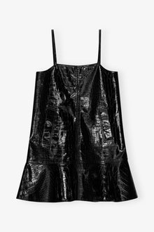 Future Coated Mini Dress | Black