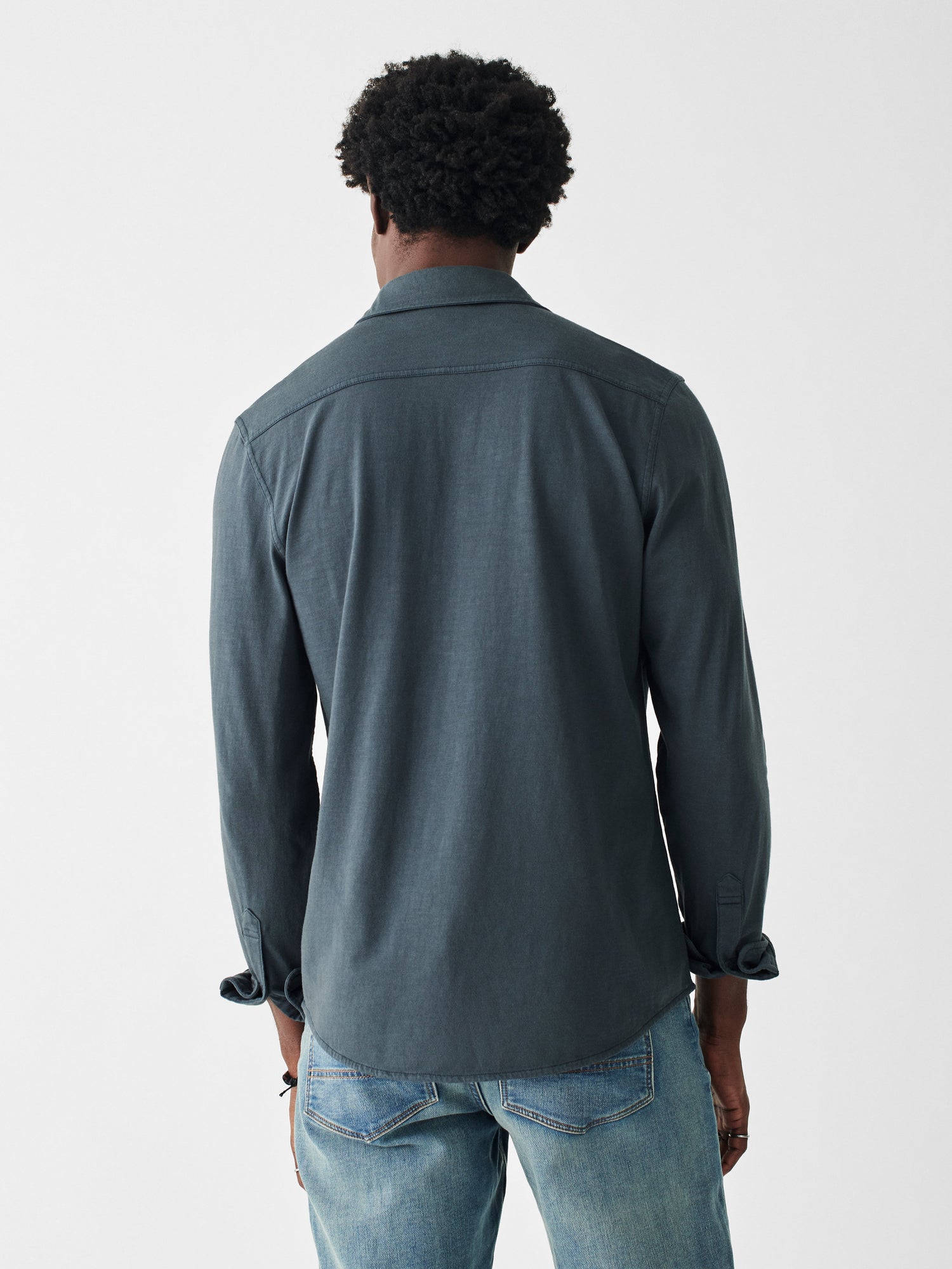 Mens - Sunwashed Knit Shirt | Blue Nights