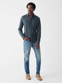 Mens - Sunwashed Knit Shirt | Blue Nights