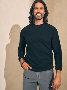 Mens - Legend Sweater Crew | Heathered Black Twill