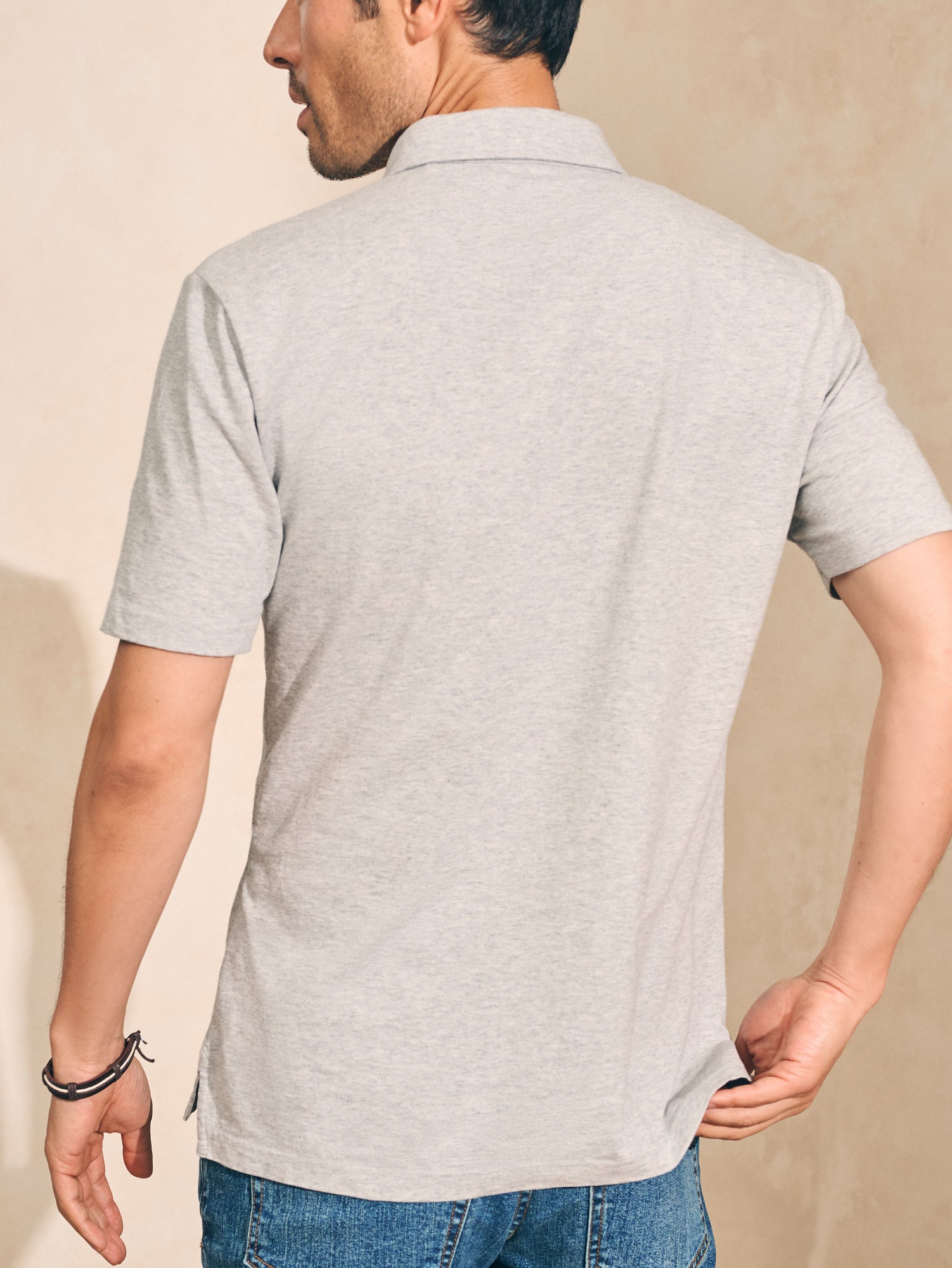 Mens - Sunwashed Polo | Heather Grey