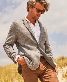 Mens - Inlet Knit Blazer | Medium Grey Melange