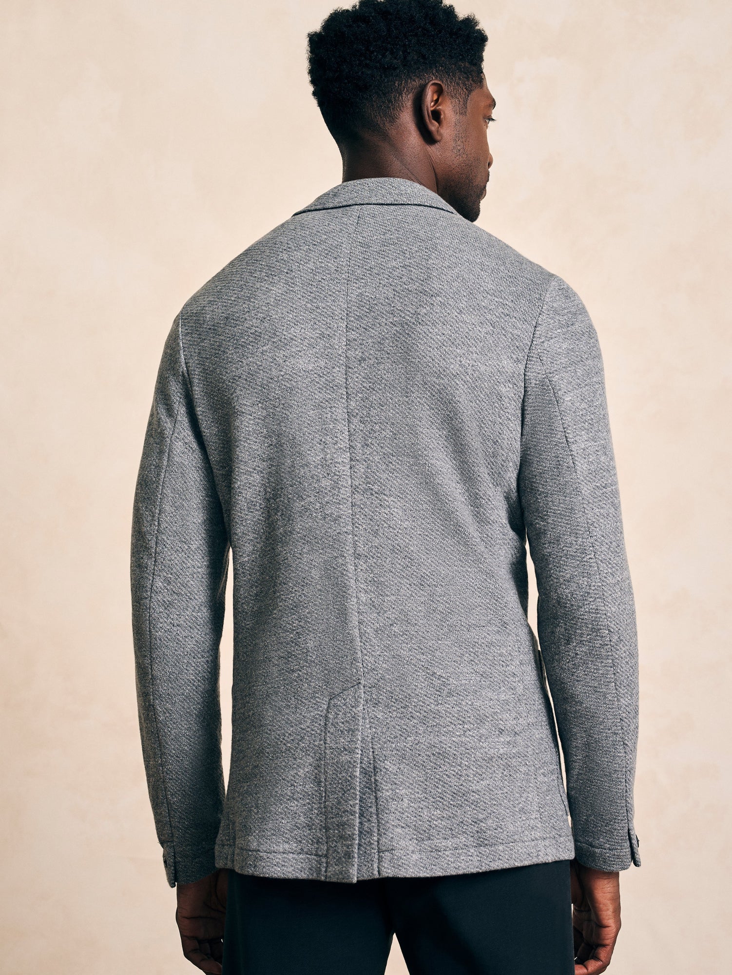 Mens - Inlet Knit Blazer | Medium Grey Melange