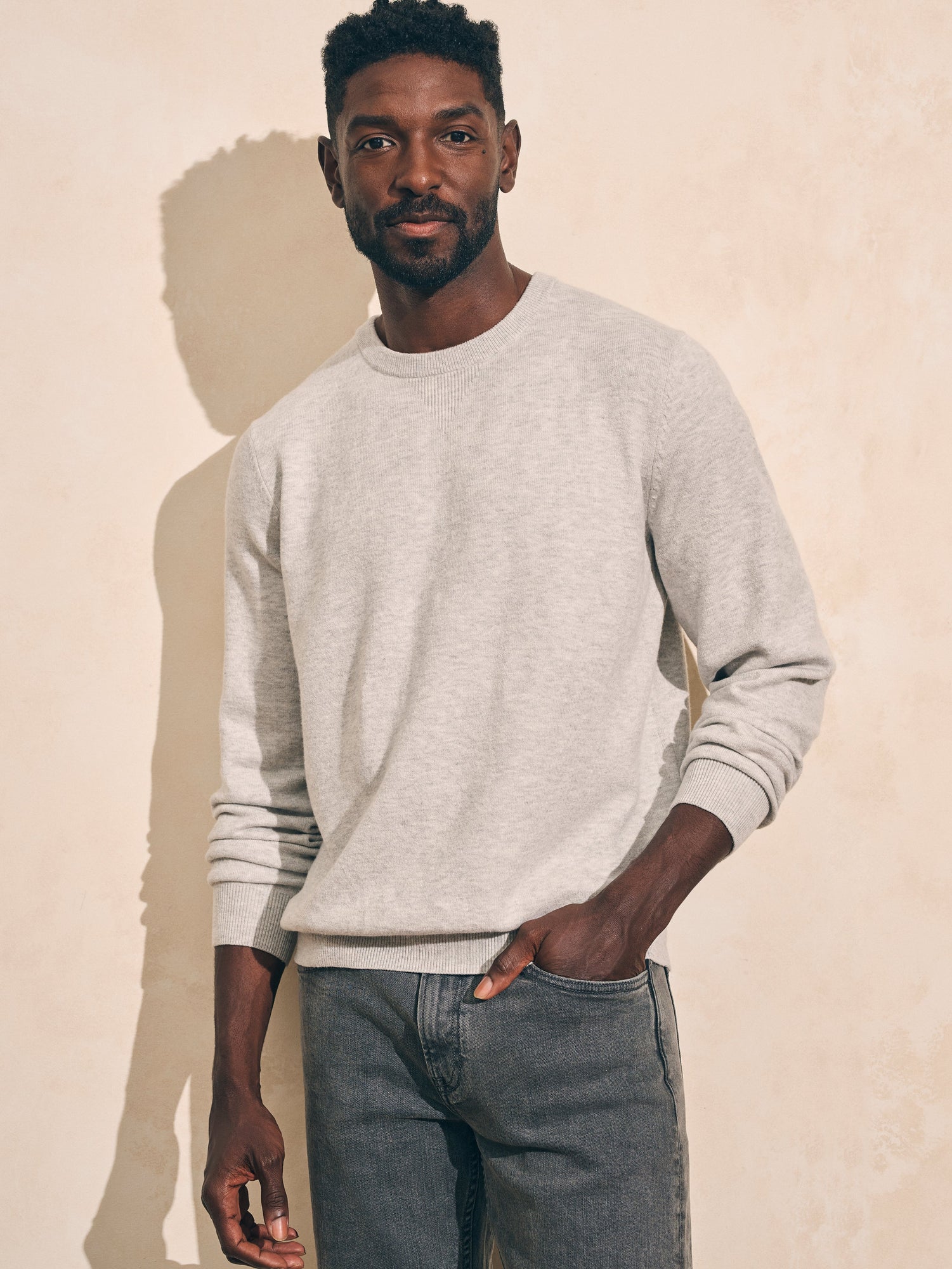 Mens - Jackson Crew Sweater | Ivory Ice Heather