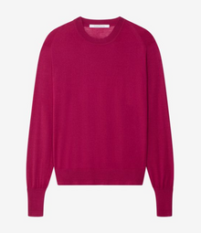 Another Tomorrow Featherweight Crew in Magenta – Wool