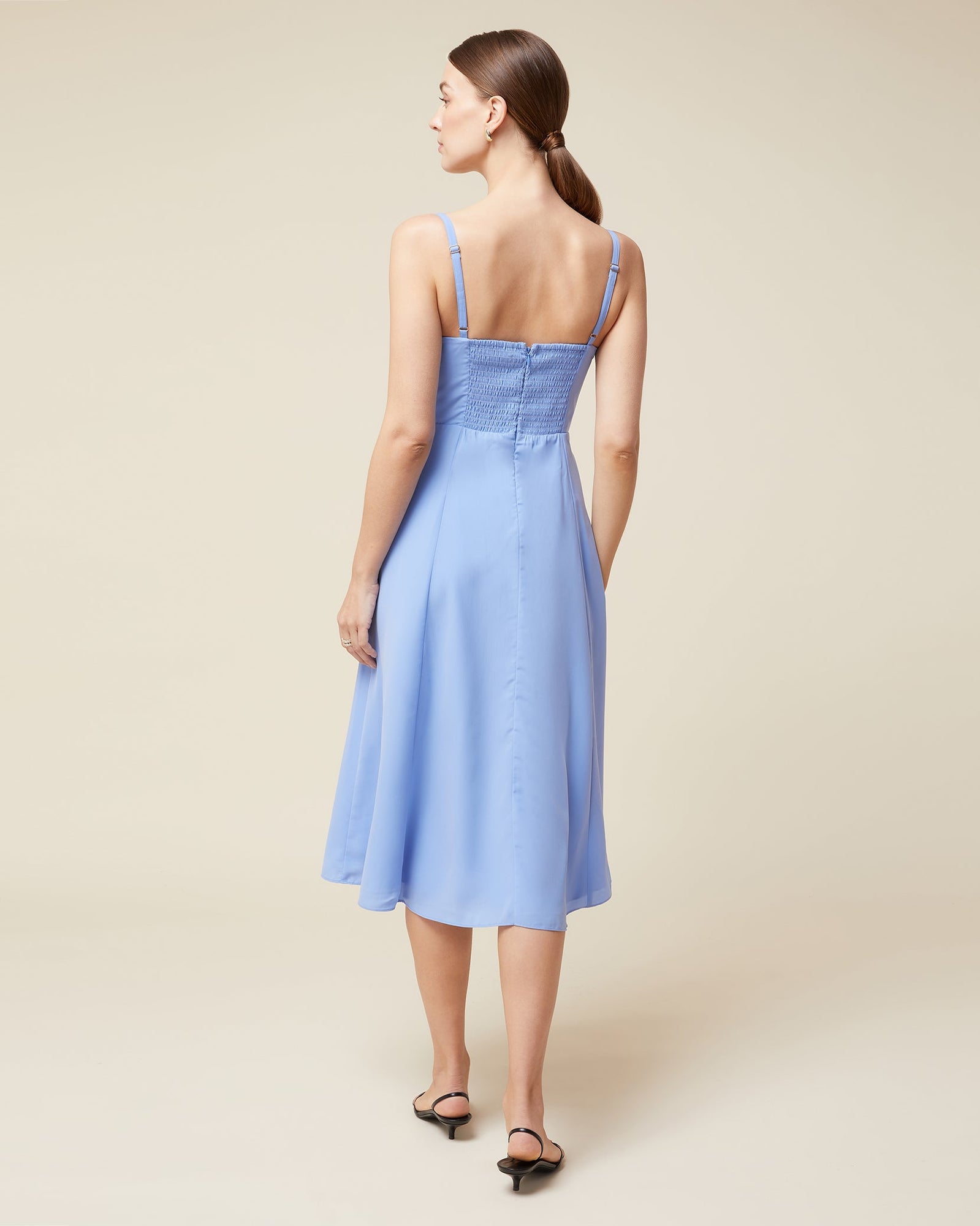 Ruched Cup Midi Dress | Vista Blue