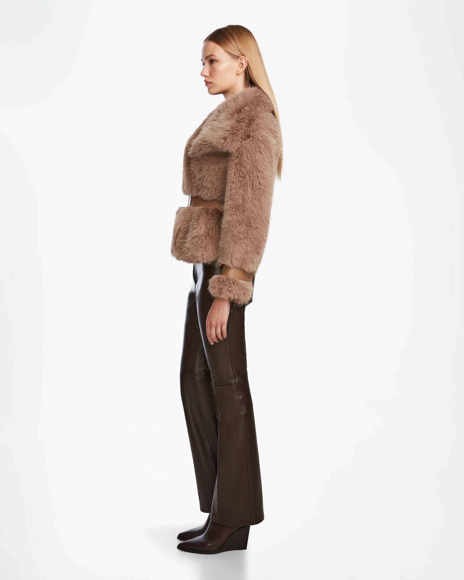 Women | CHLOE Faux Fur Jacket | Camel
