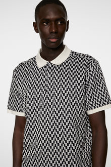 Men | Devon Jacquard Polo | Bridge Stack Moonbeam