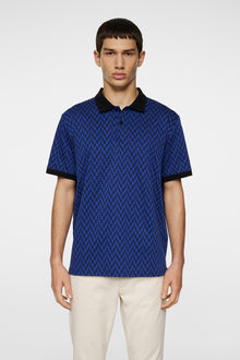 Men | Devon Jacquard Polo | Bridge Stack Blue