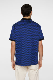 Men | Devon Jacquard Polo | Bridge Stack Blue