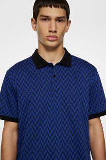 Men | Devon Jacquard Polo | Bridge Stack Blue