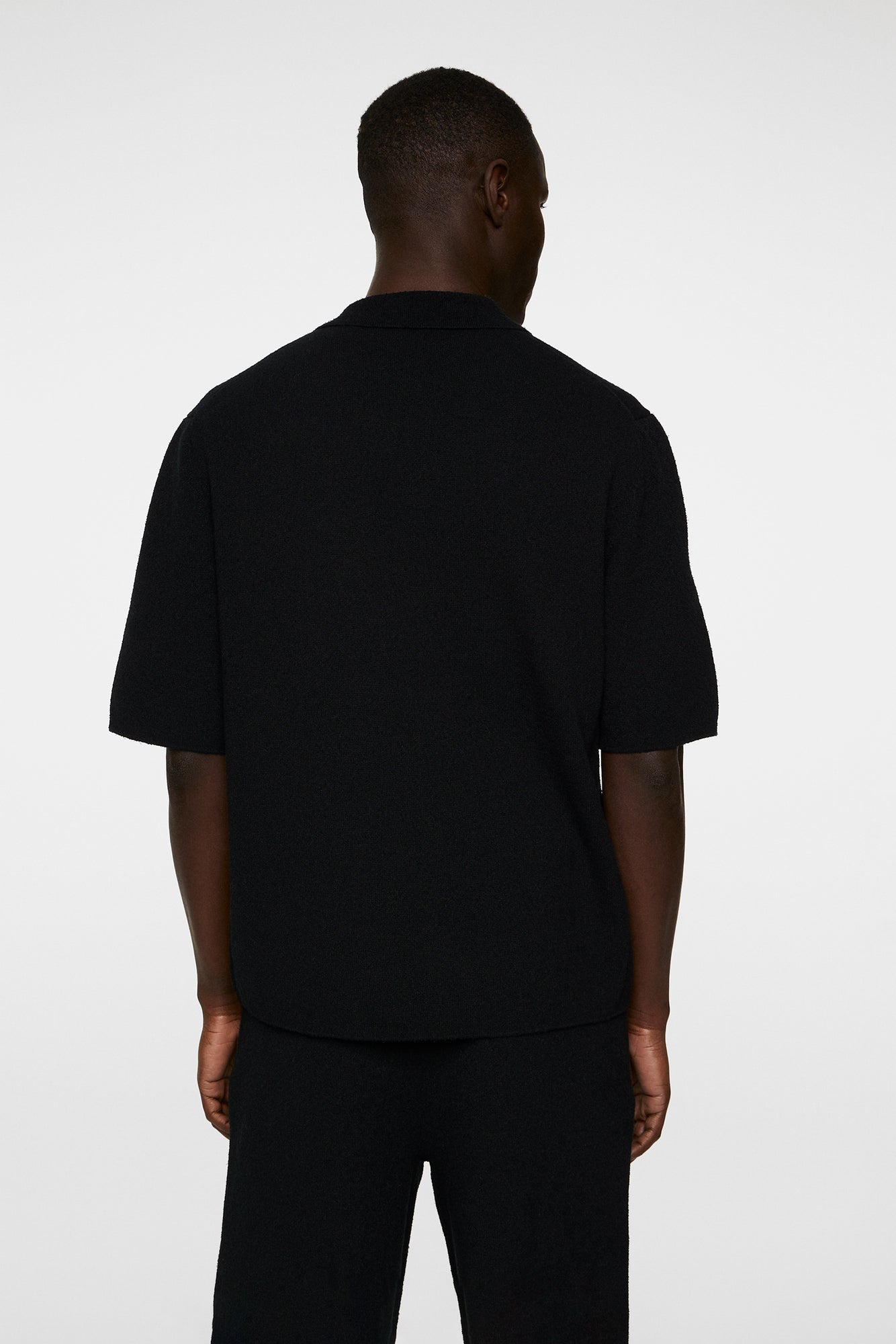 Men | Sal Knitted Boucle Shirt | Black