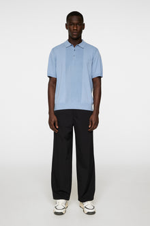 Men | Reymond Solid Stripe Polo | Rain Washed