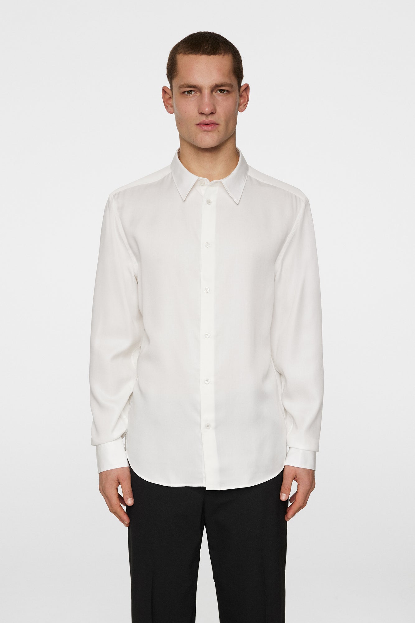 Men | Slim LS Comfort Tencel Shirt | Cloud White (V2)