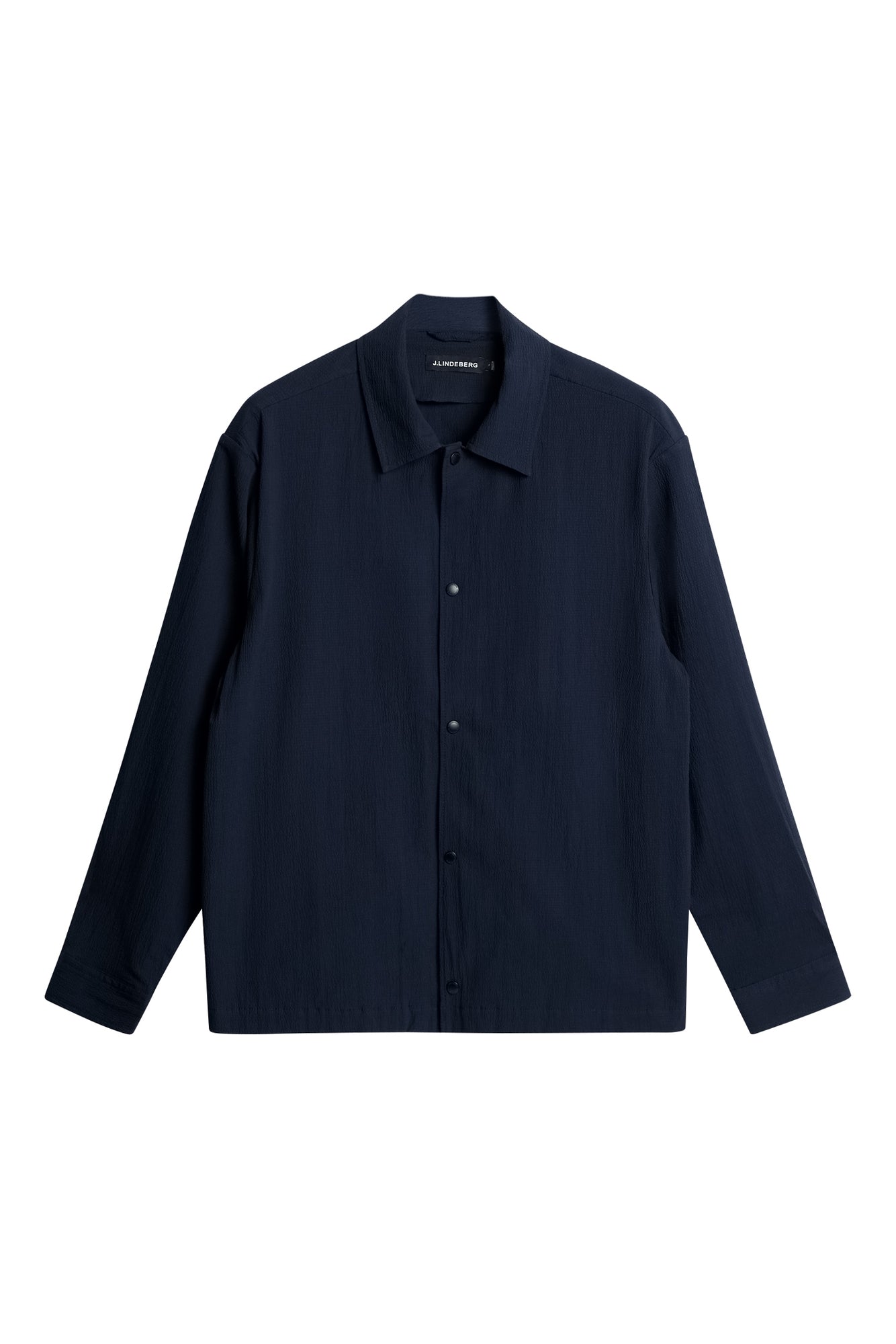Celian Seersucker Overshirt in JL Navy by J.Lindeberg