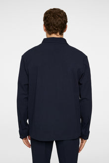 Men | Celian Seersucker Overshirt | JL Navy