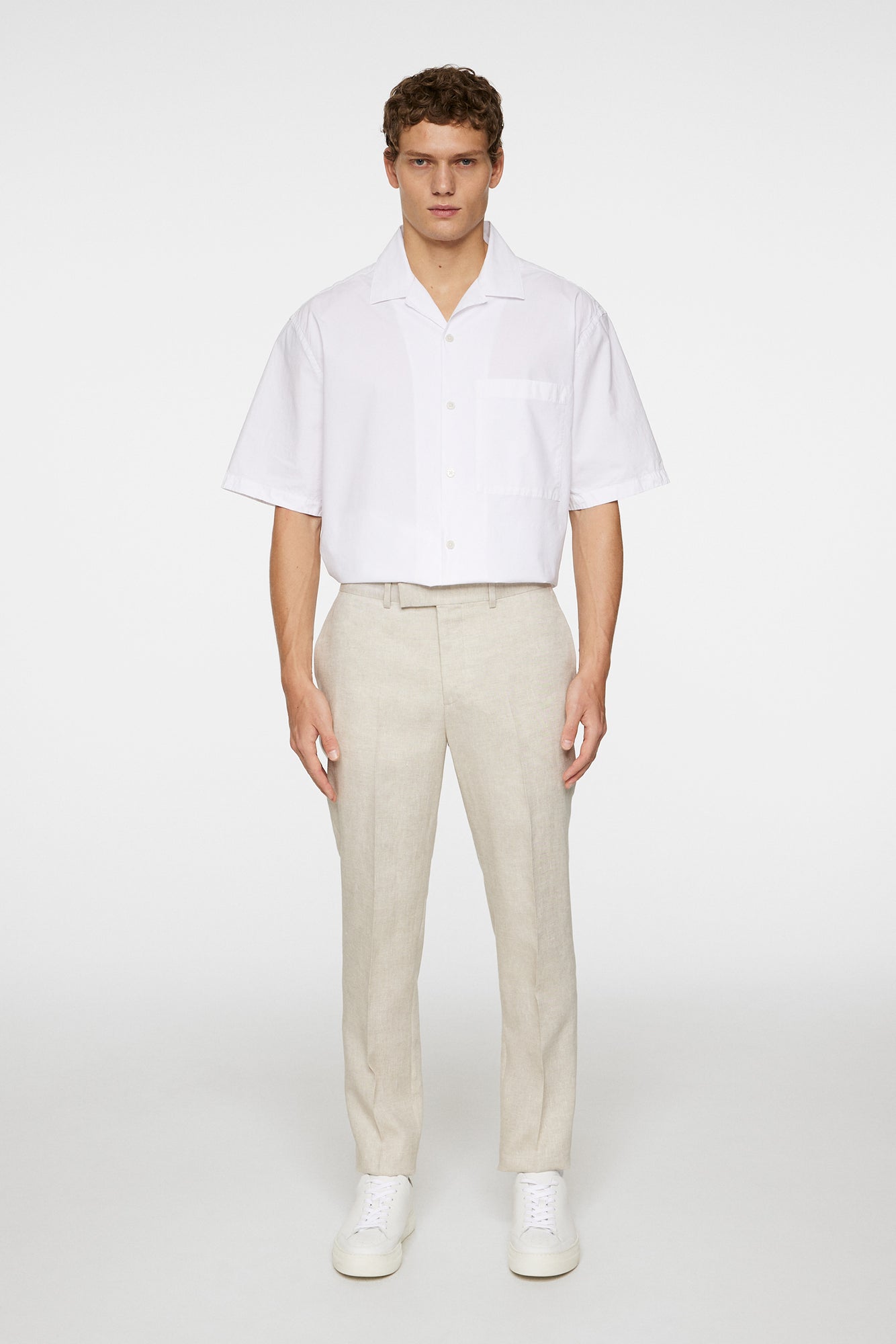 Men | Grant Super Linen Pants | Moonbeam (V2)